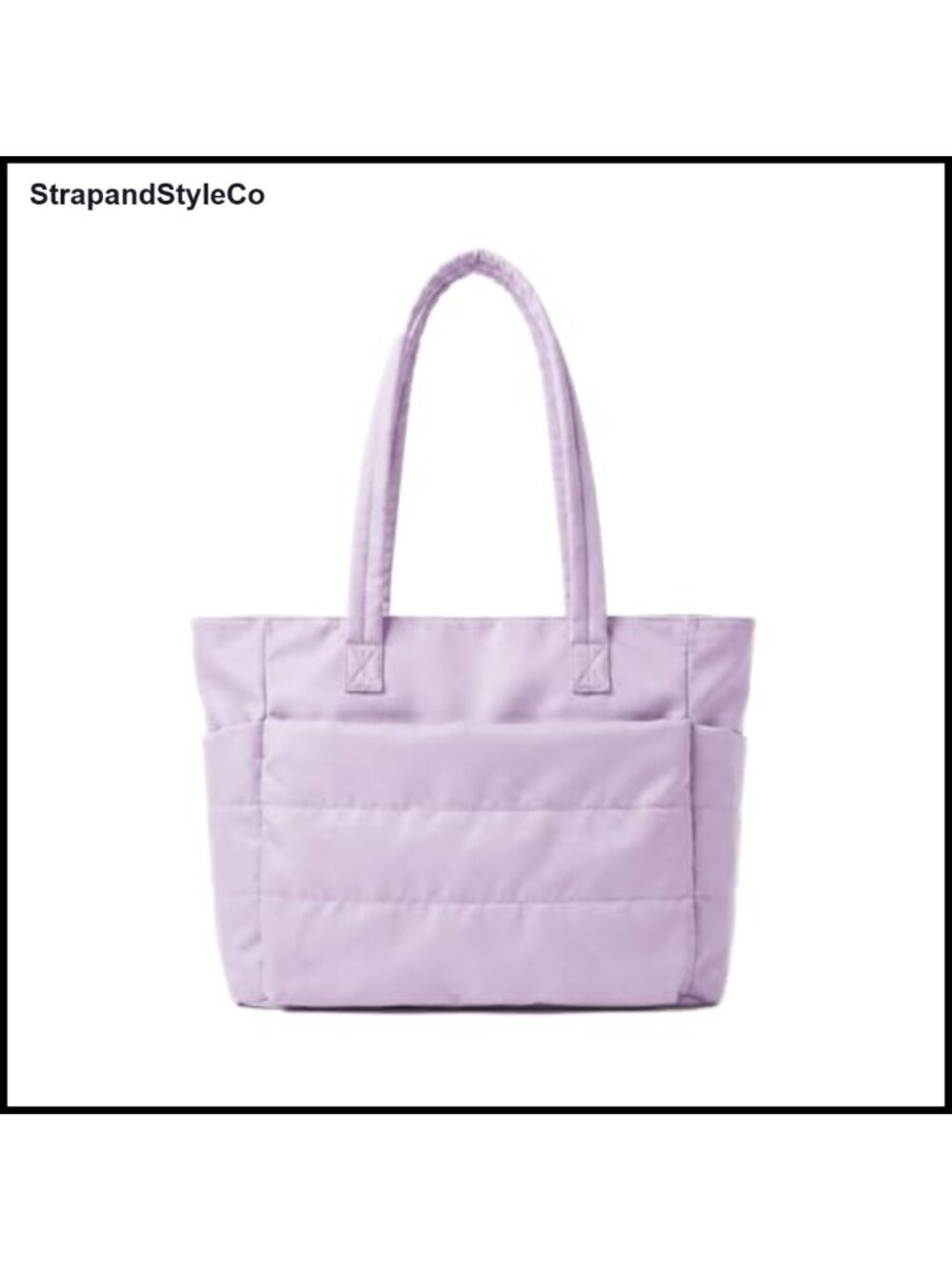 Quilted Puffy Tote Bag 20L Laptop 40oz Tumbler Holder
